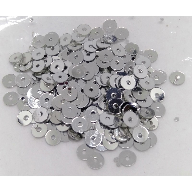 PAYET PIRING 4 mm warna SILVER (1 Bungkus isi 10 gram)