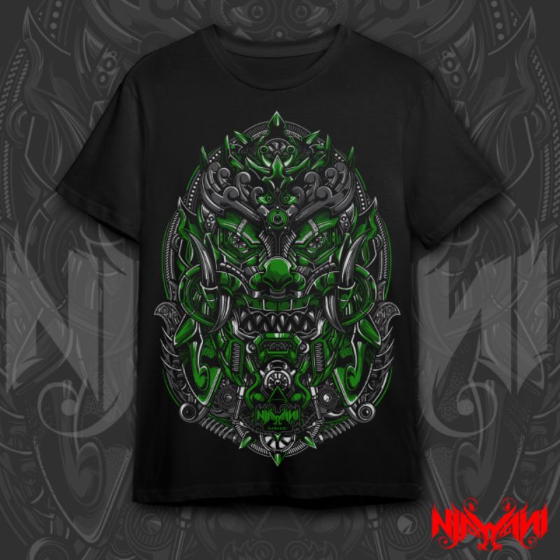 Kaos_Njawani_Desain_Buto_Ijo
