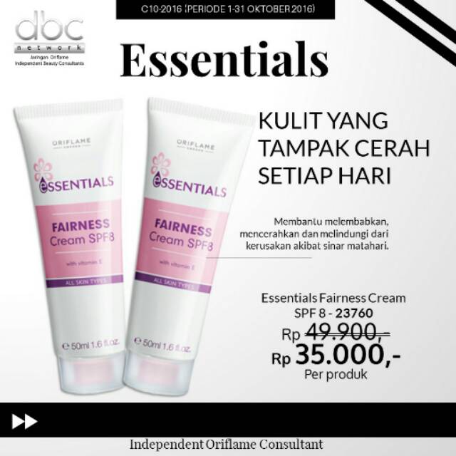 Essentials fairness cream by oriflame
