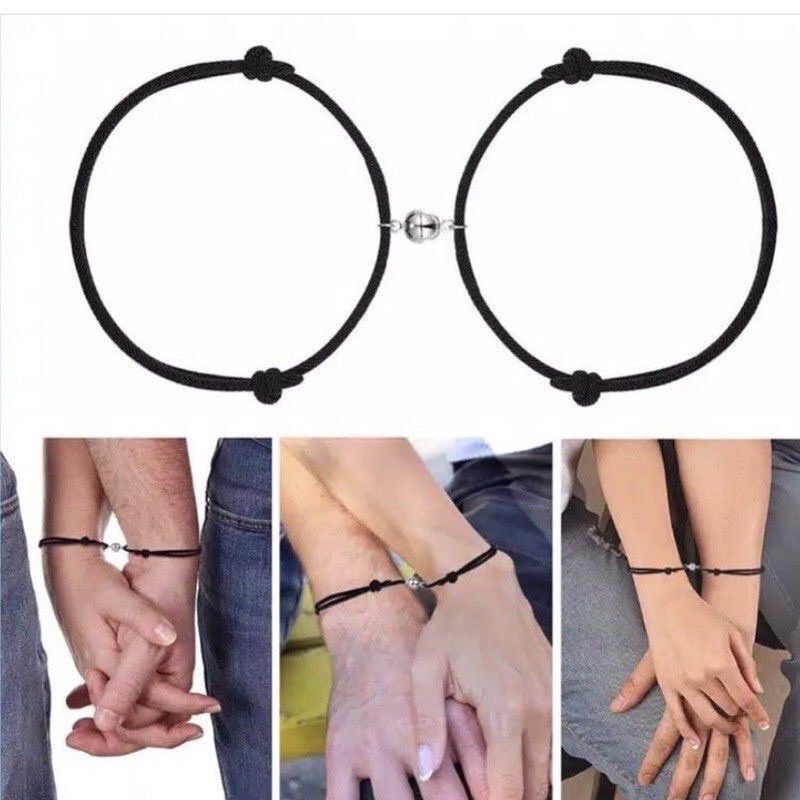 Gelang Tangan huruf magnet couple ( dapat 2 )