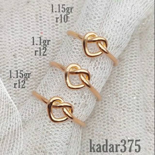 gold ring kadar 375 - cincin emas