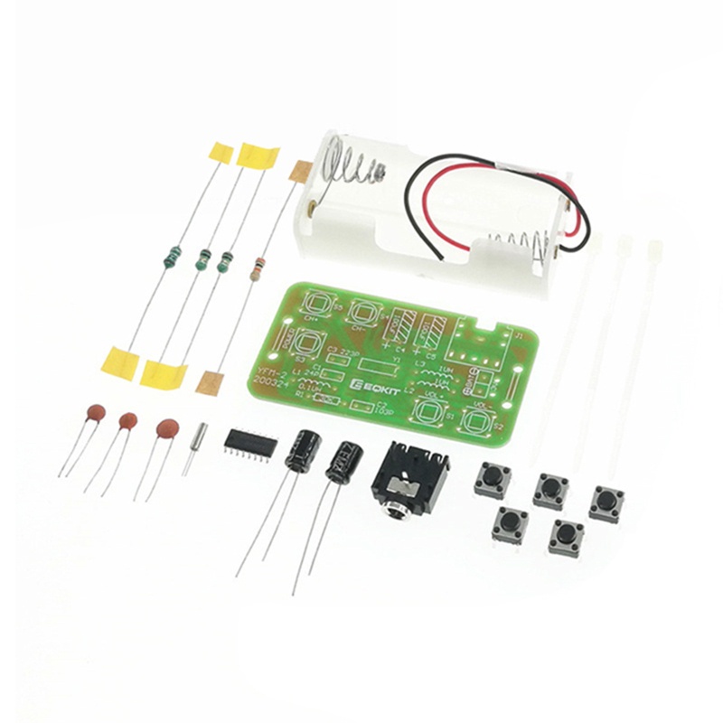 Btsg 76-108MHz FM Stereo Radio DIY Kit Wireless FM Receiver Modul Frekuensi Modulasi Elektronik Solder Praktek P