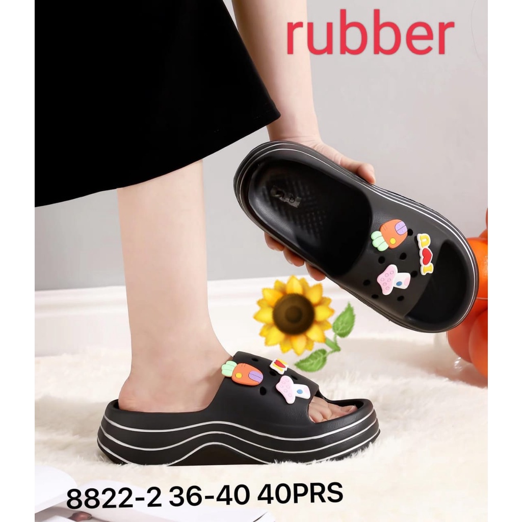 Sandal Karet Jelly Wedges Wanita import Model Terbaru Original Kekinian by AGUNG STYLE Balance 8822-2