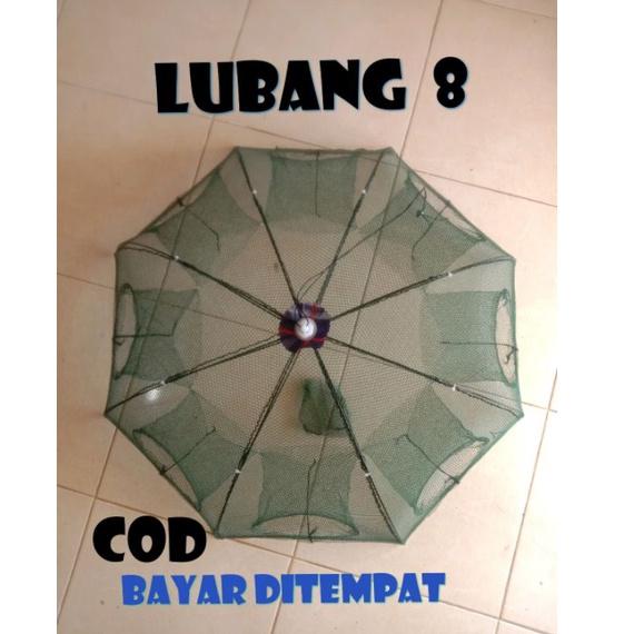 BGL.02Jl22d | bubu payung lubang 8/bubu jaring lubang 8/perangkap ikan/jebakan ikan/wuwu jaring ikan