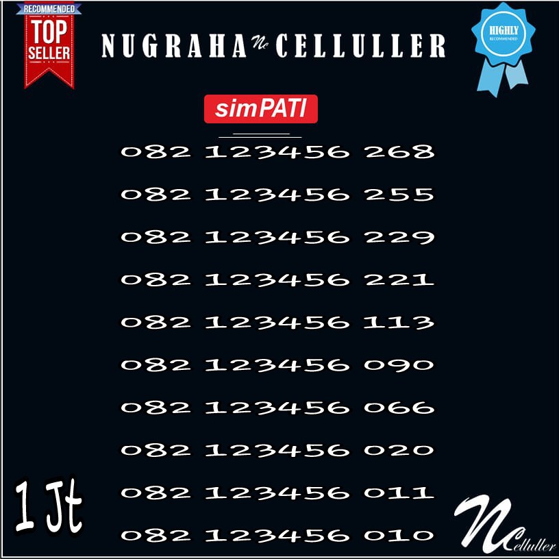 Nomor Cantik Simpati Urut Naik 123456 2
