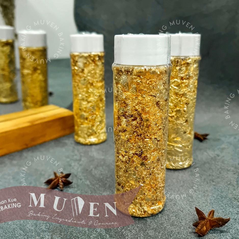 

Terjangkau - EDIBLE GOLD FOIL LEAF 2 GR / KERTAS HIASAN KUE DEKORASI CAKE FONDANT ✔