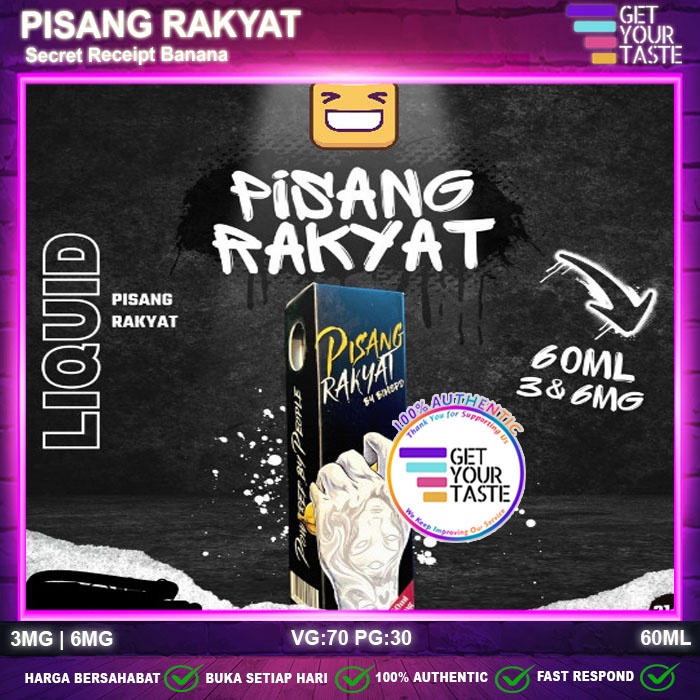 Liquid Pisang Rakyat 60ML by Bimopd x Foom x Flooid