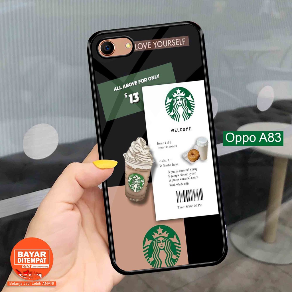 Case Oppo A83 - Case Glossy A83 [ Starbuck ] - Hardcase Oppo A83 - Softcase Oppo A83 - Cassing Elega