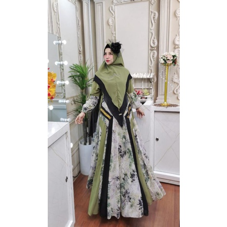 syari premium branded klaudy Maudy series by syafeera original-Klaudy hijau