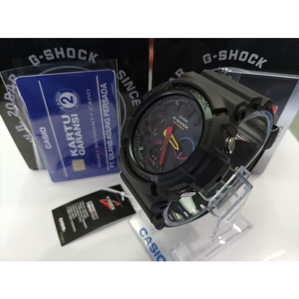 JAM TANGAN PRIA Casio G-Shock GAS-100BMC-1ADR BLACK Original