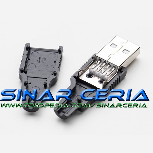 Jack USB 2.0 Male Hitam