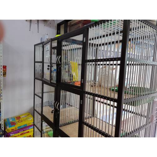 Kandang kucing Alumunium 3 lantai 6 kamar