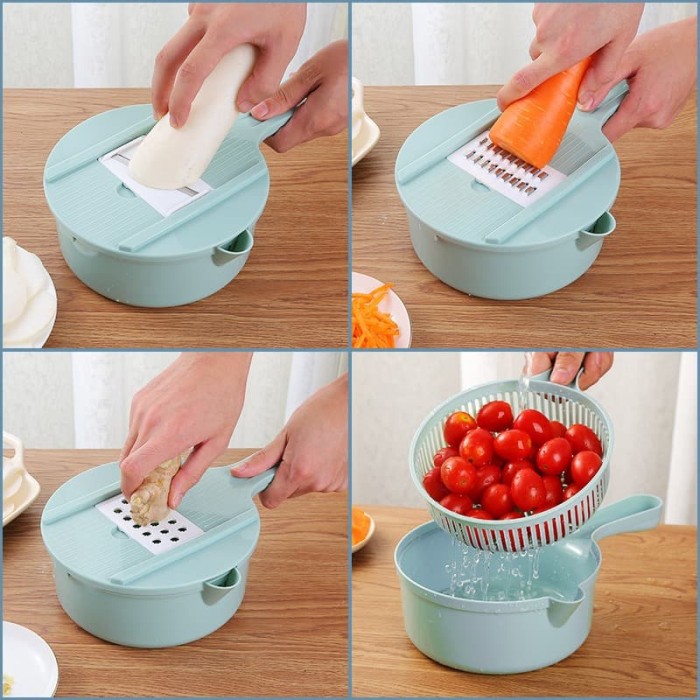 Alat Pemotong - pengiris - Slicer Serutan Multifungsi 12 IN 1