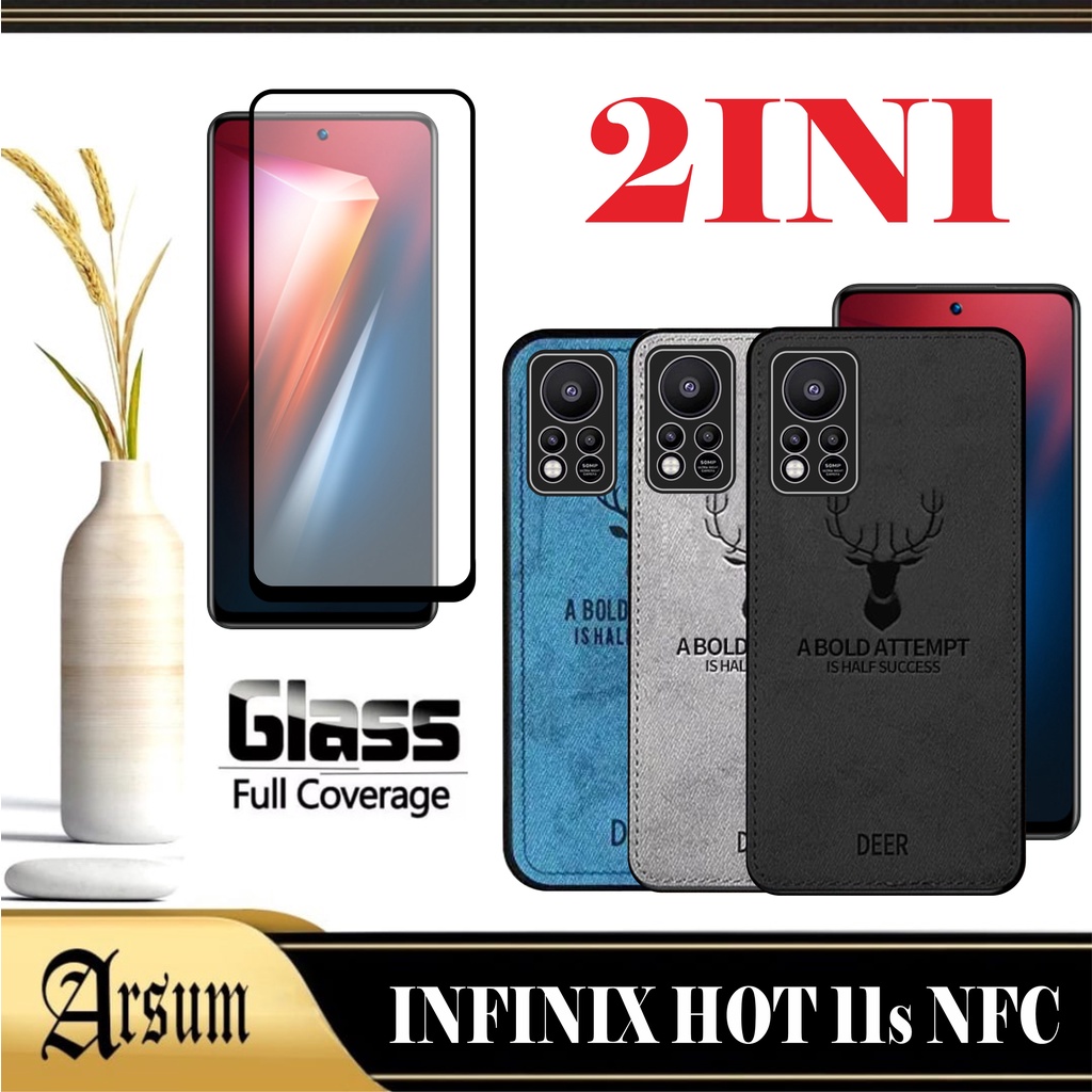 PROMO Case INFINIX HOT 11s NFC Softcase Deer Bermotif jeans New Casing INFINIX HOT 11s NFC Paket 2IN