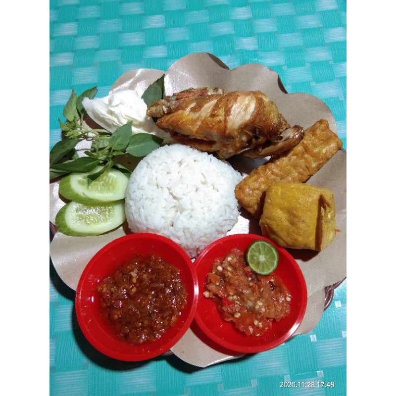 

paket komplit ayam sambal judes