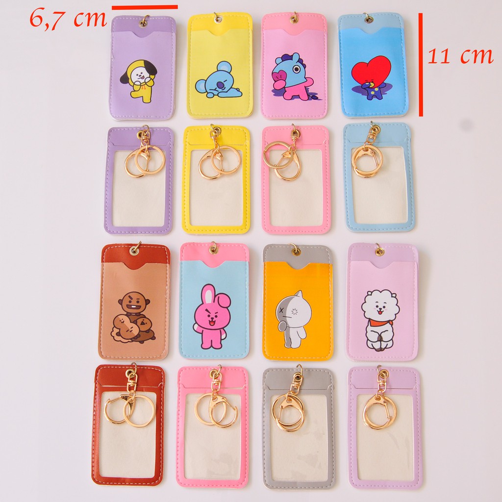 Name ID Card Kartu Nama Holder BTS BT21 Ring FS1044