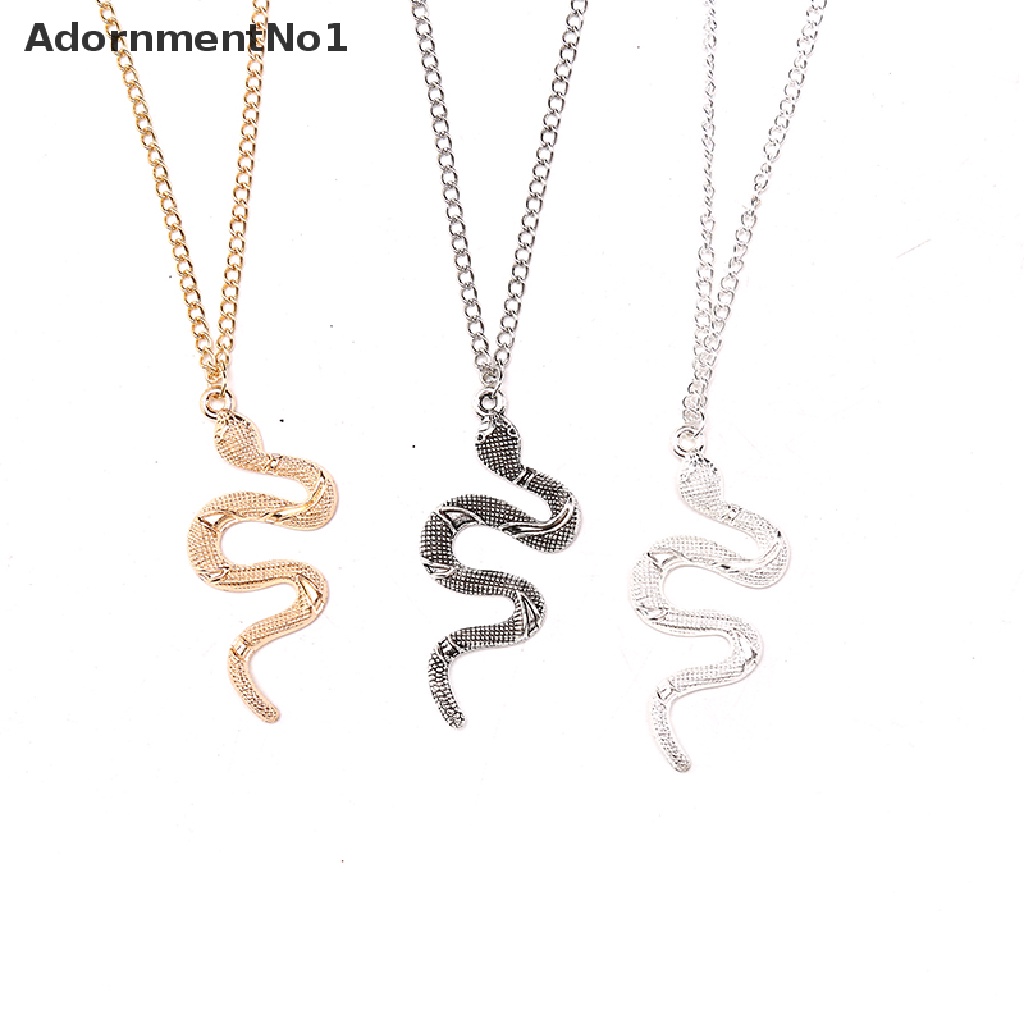 (AdornmentNo1) Kalung Rantai Dengan Liontin Ular Minimalis Untuk Wanita