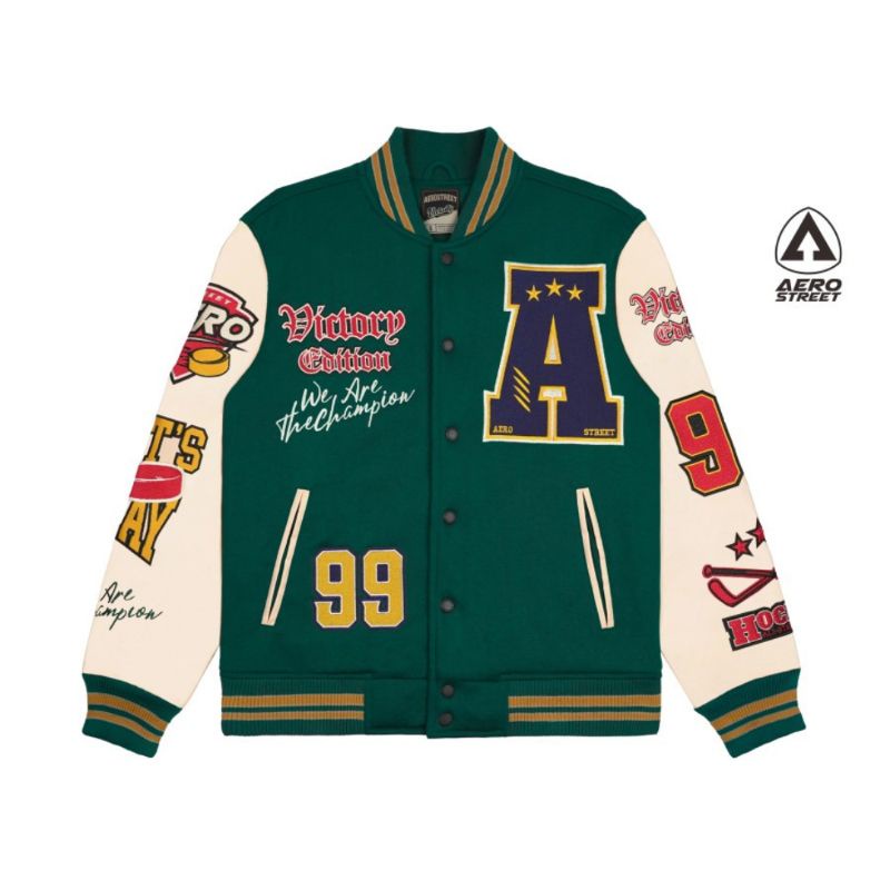 Aerostreet Varsity Victory Hijau Jaket GADAA/Hockey