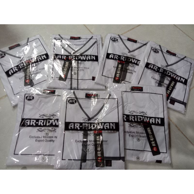 GAMIS PRIA DEWASA MEREK AR-RIDWAN &amp; ANNABAWI HUSUS PUTIH