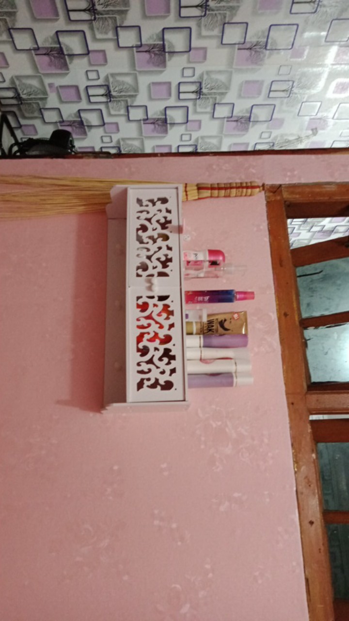 Rak Gantung Serbaguna Sudut Dinding Tempel Rumah Dapur Toilet Tempat Sabun Shampoo Organizer Rmts 01