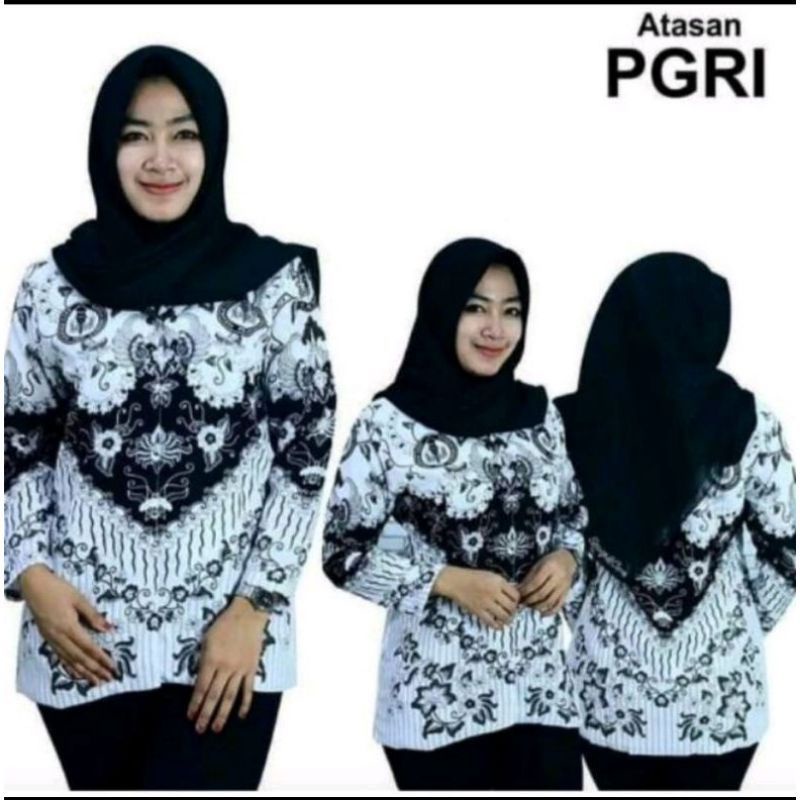 Baju PGRI terbaru 2022 pria wanita lapis furing - Batik PGRI wanita terbaru 2022