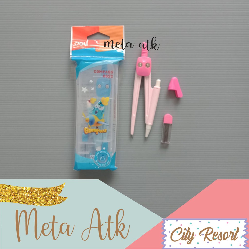 

Jangka / Plastik Compass Pensil Mekanik Deli E8622