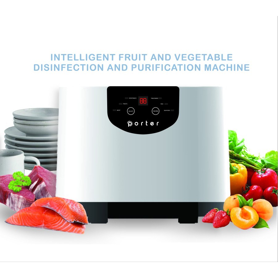 Porter ozone vegetables fruit tableware sterilizer cleaner ozon pencuci pembersih buah sayur daging