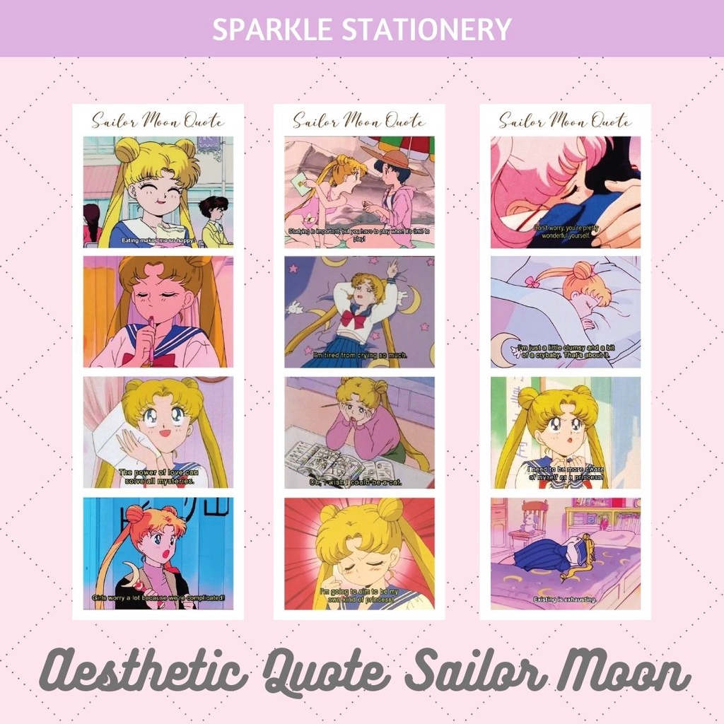 

Deco Sticker Aesthetic Quote Sailor Moon Sticker Cantik Bujo Sticker Murah Sticker Lucu Agenda Diary
