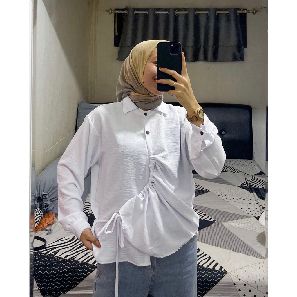 ARLETA BLOUSE WANITA PREMIUM AIRFLOW CRINCKLE DEODORA RAYON