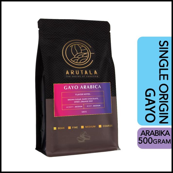 

Arutala Kopi Gayo Takengon Arabika Arabica Coffee 500 Gram