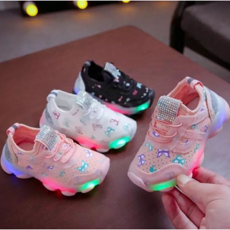 Sepatu Anak Perempuan LED - Sepatu Anak Sneaker Import M231