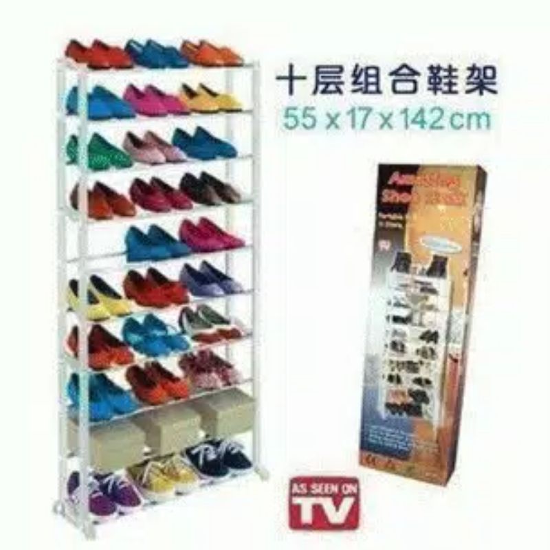 AMAZING SHOES RACK / RAK SEPATU LIPAT 10 SUSUN