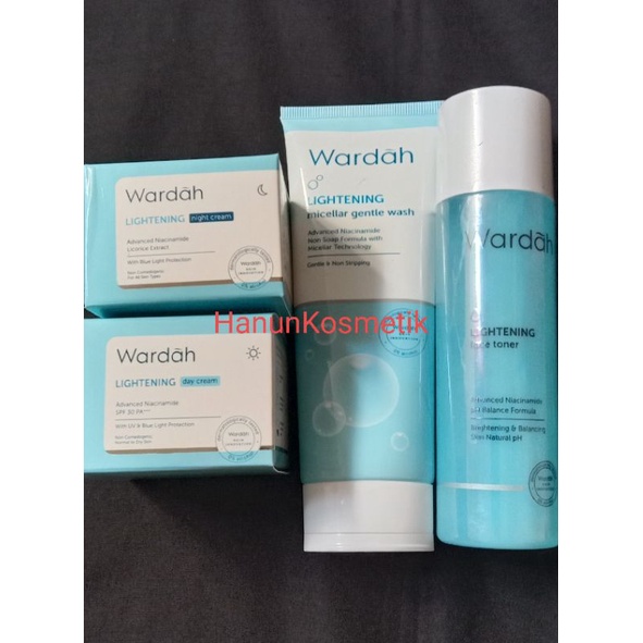 Satu paket Wardah New Lightening 4in1 (Besar)