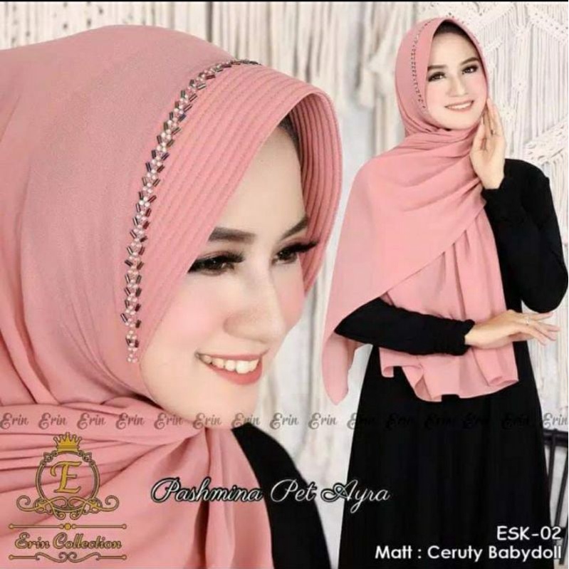 pasmina pet ayra / Pasmina Pet Instan Polos Ceruty Babydoll Premium/Pastan Pet pesta