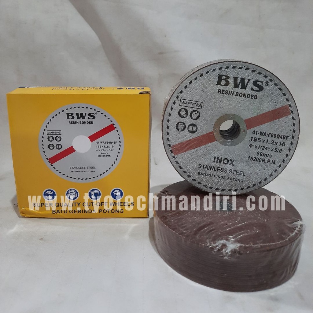 Cutting Wheel Potong Besi BWS RESIN BONDED 4"
