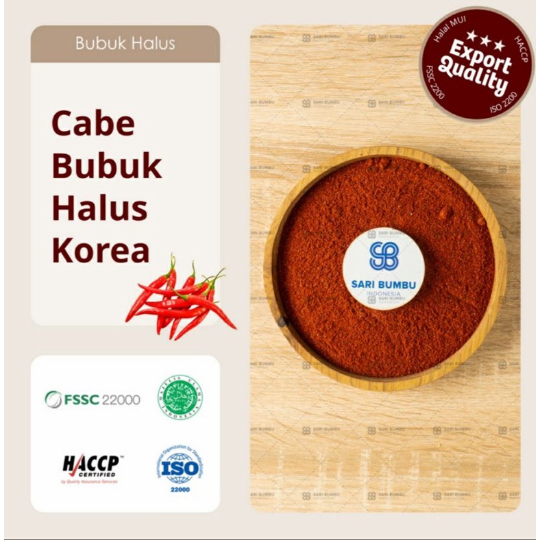 

Cabe Bubuk Halus Korea/Gochugaru Powder kemasan 100gr