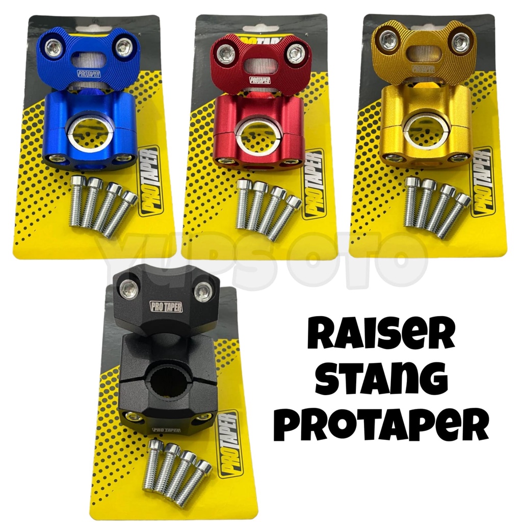 RAISER STANG FAT BAR PROTAPER CNC SET PLUS BAUT PNP RISER STANG FATBAR RICER STANG PRO TAPER STIR SETIR PENINGGI STANG CNC SEPASANG UNIVESAL SEMUA MOTOR