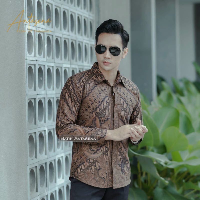 PARKHA baju batik pria premium terbaru lengan panjang asli solo lapis furing terbaru