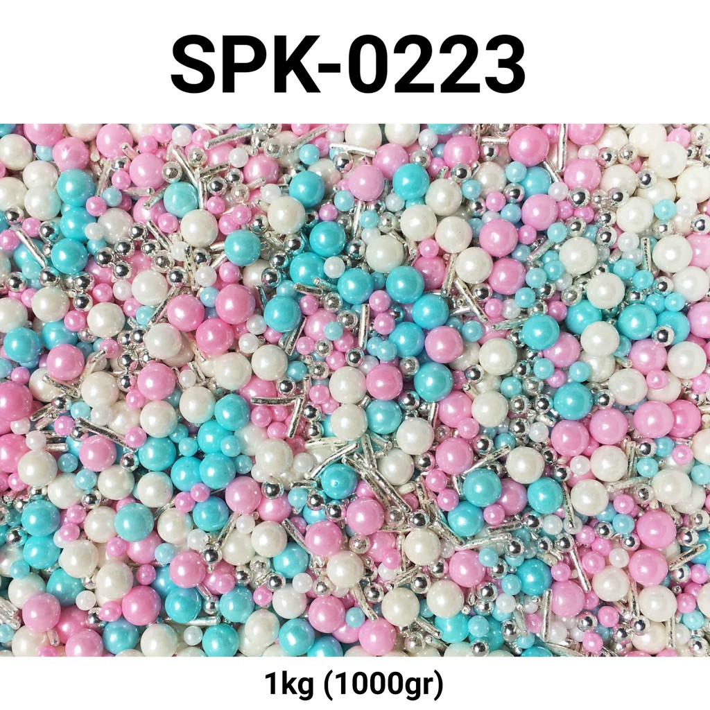 

SPK-0223 Sprinkles sprinkle sprinkel 1kg 1 kg mutiara meses silver yamama baking grosir murah sprinkles cake dekorasi mutiara trimit decoration story sprinklestory sprinklesstory sprinkle story yamama baking