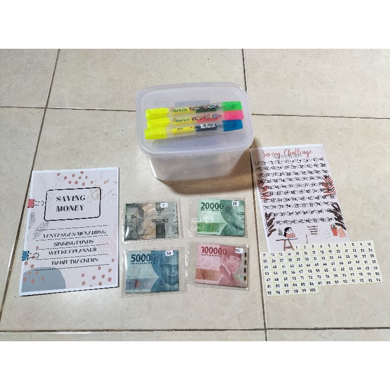Tantangan Menabung 100 Amplop Mika Plastik (30, 50 atau 100 pcs)