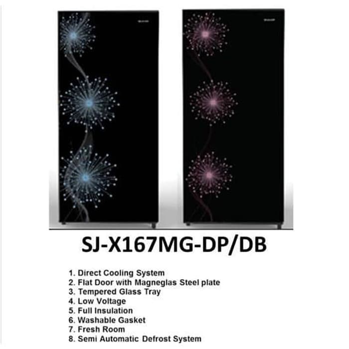 SHARP SJ-X167MG-DP/DB KULKAS 1 PINTU