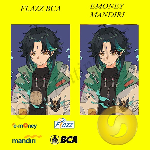 CUSTOM KARTU FLAZZ BCA GENERASI 2 ATAU EMONEY/SALDO 0 - GENSHIN EDITION