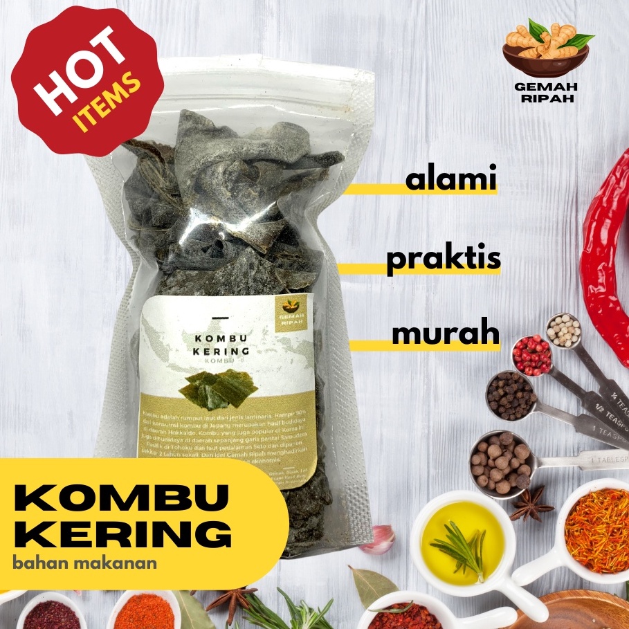 

Kombu Dashi 15gram 1,5gram Konbu Rumput laut Kering Dried Kelp Ganggang Laut Seaweed Japanese Food Korean Food Makanan Siap Saji