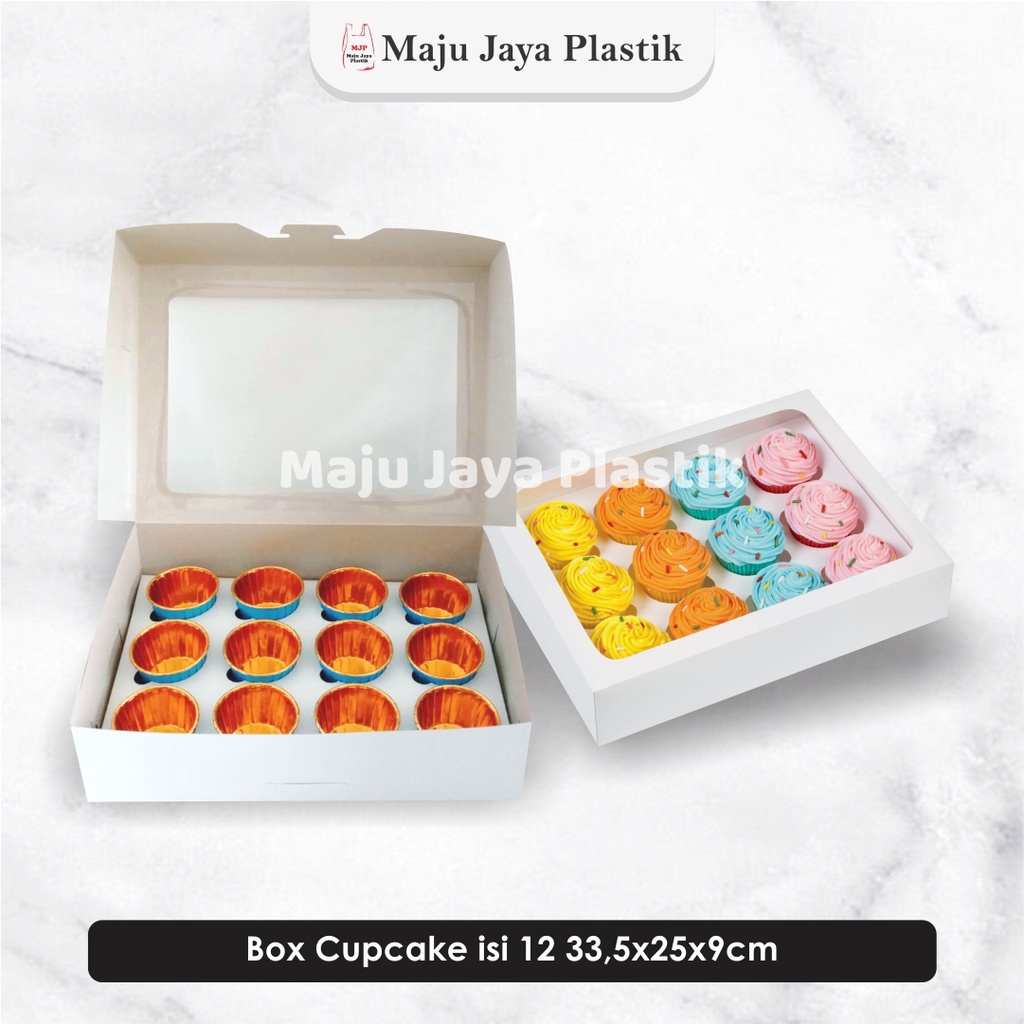 

Dos DUPLEX CUPCAKE Sekat 12 Box Kotak Dus Kue Hampers Cake Tart Muffin Puding Dessert