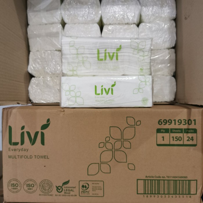 Tisu Livi Everyday / Tisu Tangan Livi Multifold Towel