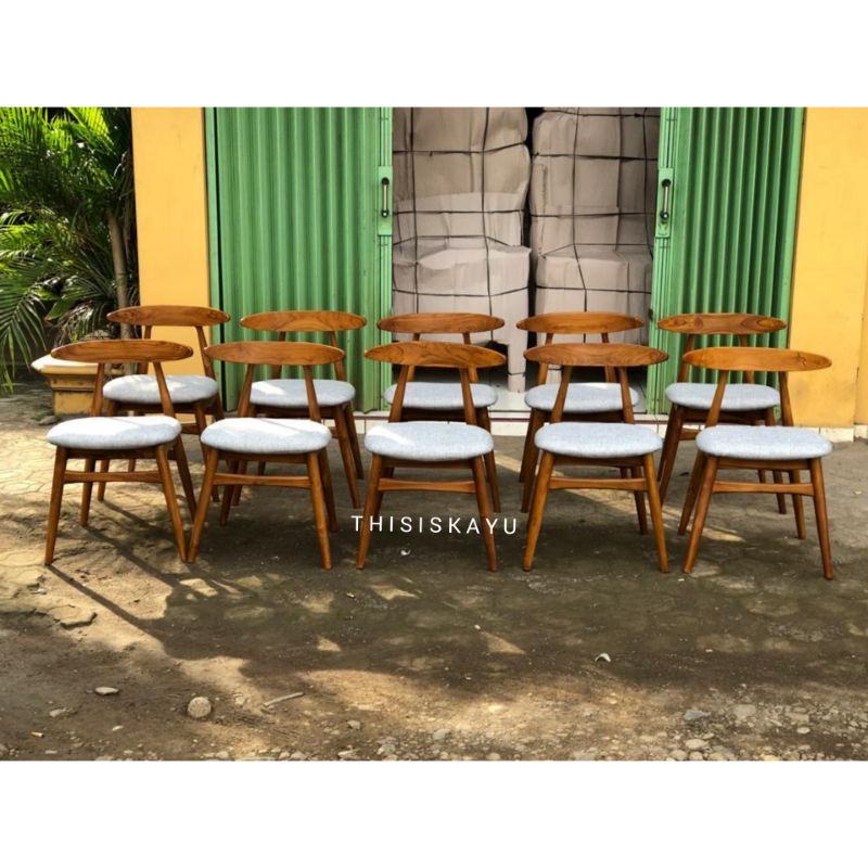 KURSI CAFE KAYU JEPANG | KURSI MODEL JEPANG | KURSI KAYU JATI