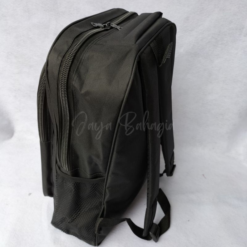 Ransel Murah REJ Hitam Tas Sekolah Kerja Seminar Pelatihan Sumbangan