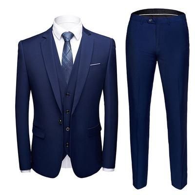 SETELAN BLAZER PRIA SLIMFIT STYLE 3IN1 - NEW SINGLE BUTTON BRAM NAVY ORIGINAL NIKAYU FULL FURING