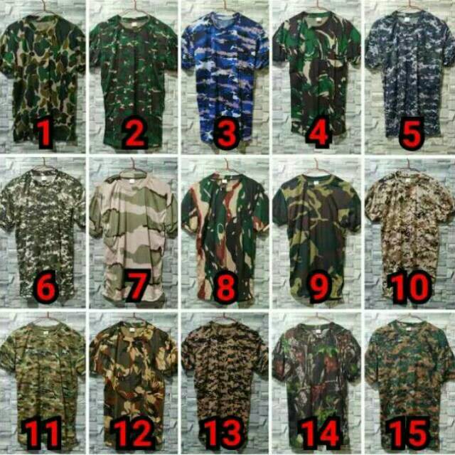 Terlaris  COD KAOS ARMY LENGAN PENDEK