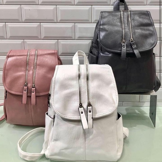 Tas Punggung Import Korea Murah / Backpack Coco Onal Hitam /Tas Branded Bandung / Tas Sekolah Kuliah